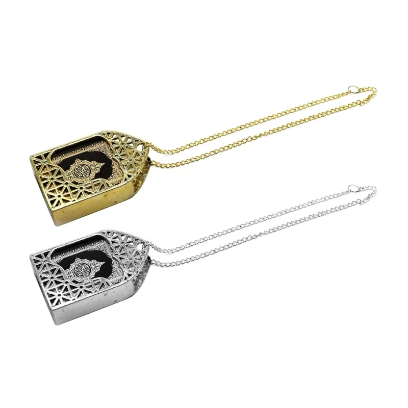 

E0BF Durable Alloy Book Pendant Decoration Islamic Religious Accessory for Gatherings