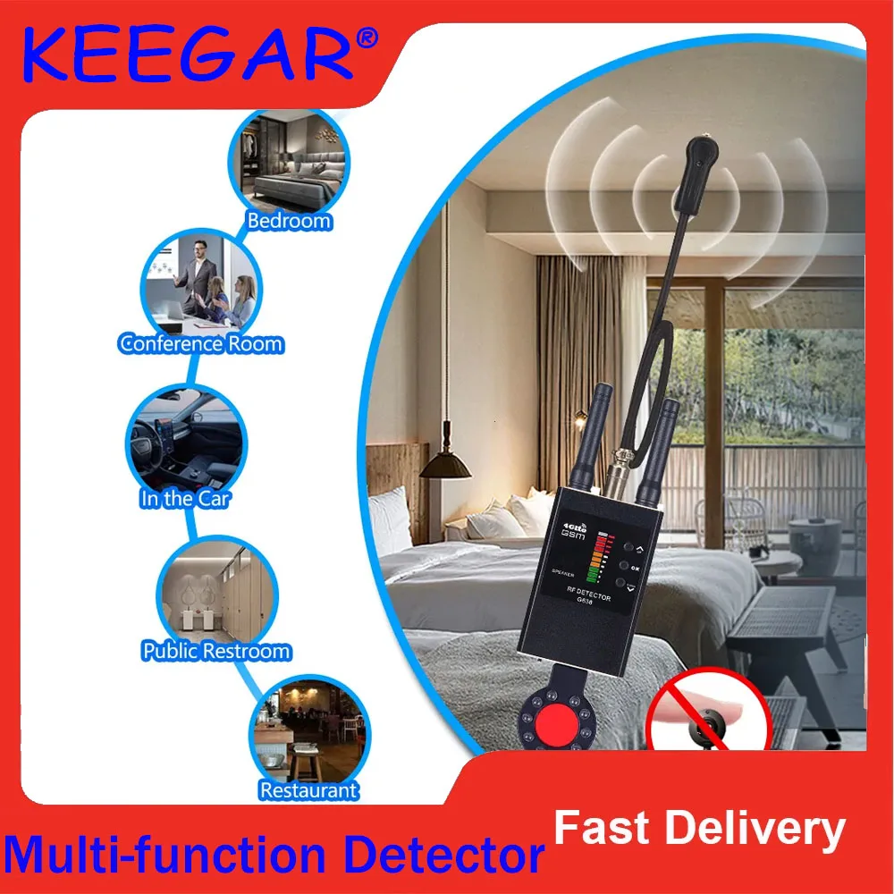 

Anti Spy Camera Detector RF Signal Detection Wireless Signal Lens GSM GPS Tracker Hidden IR Scanning Camera Eavesdropping Device