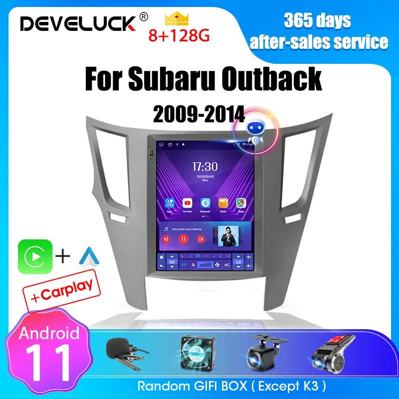 

For Subaru Outback 2 Impreza Legacy 2009-2014 Tesla Style Android 11 Car Radio 2 Din Carplay Multimedia Head Unit Stereo Video
