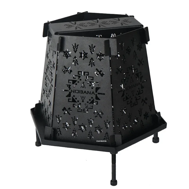Nordic Iron Fire Pit for Outdoor Heater Charcoal Stove Detachable Fold Multifunction Outdoor Courtyard Camping Bonfire Stand