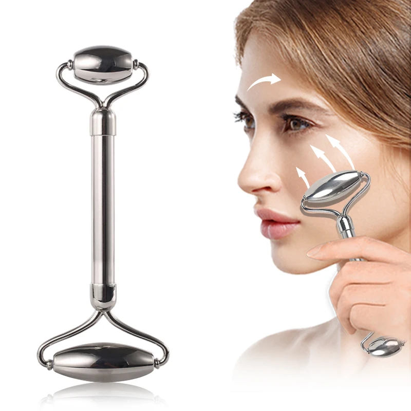 Premium Stainless Steel Double-Headed Facial Massage Roller