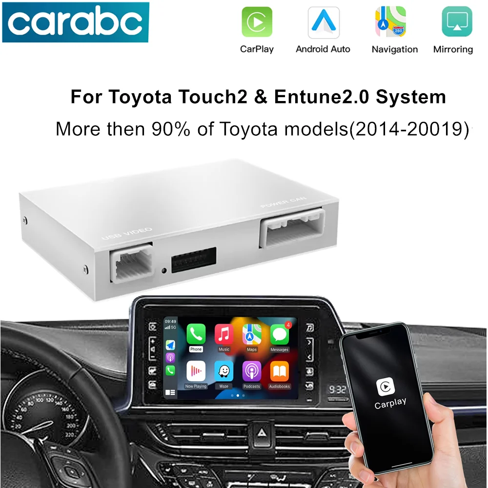 CARABC Wireless Carplay Android Auto For TOYOTA RAV4 Corolla