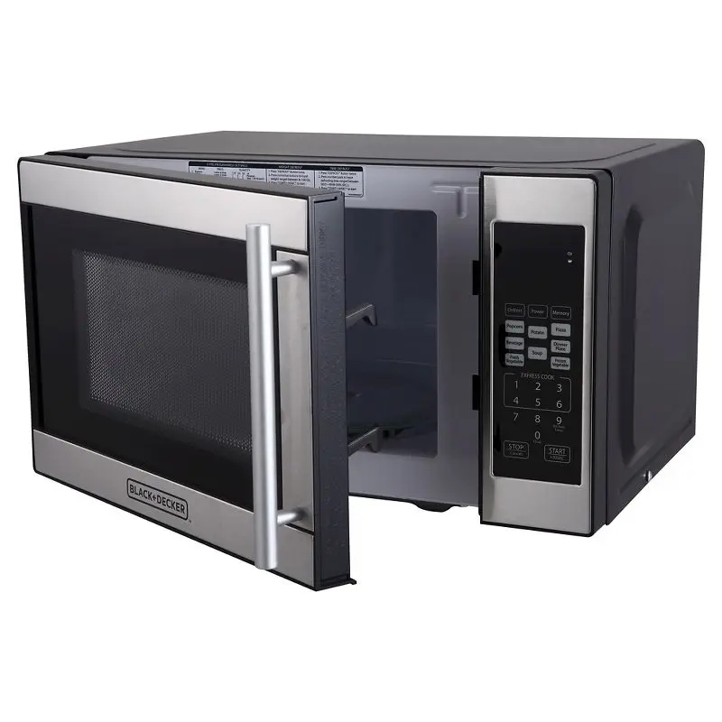 цена Space-Saving Convenience: Black 0.7 cu ft 700W Microwave Oven