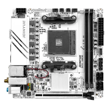 JGINYUE AMD AM4 ITX 마더보드, Ryzen R3 R5 R7 1/2/3/4/5 시리즈 CPU DDR4 RAM 데스크탑 PC PCI-E 3.0 B450i 게임 지원