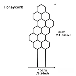 Indoor Leaf - Shaped Garden Trellis for Potted Plants (1/2 Pack) (Honeycomb)