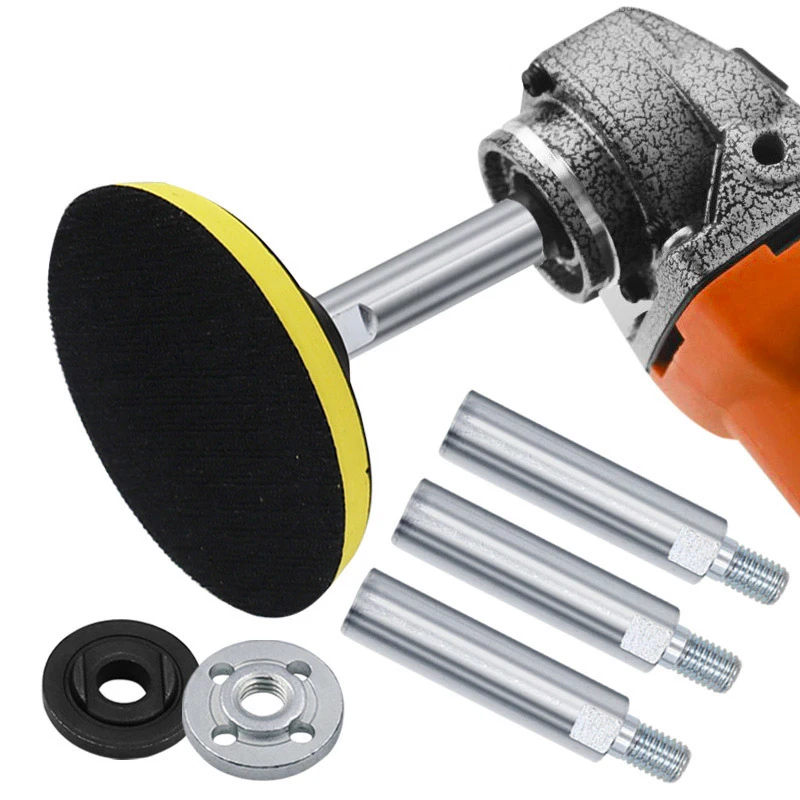 80MM Thread Adapter Shaft Polishing Pad Grinding Connection Rod 3PCS/Set Polisher Accessories M10 Angle Grinder Extension Rod socket adapter converter