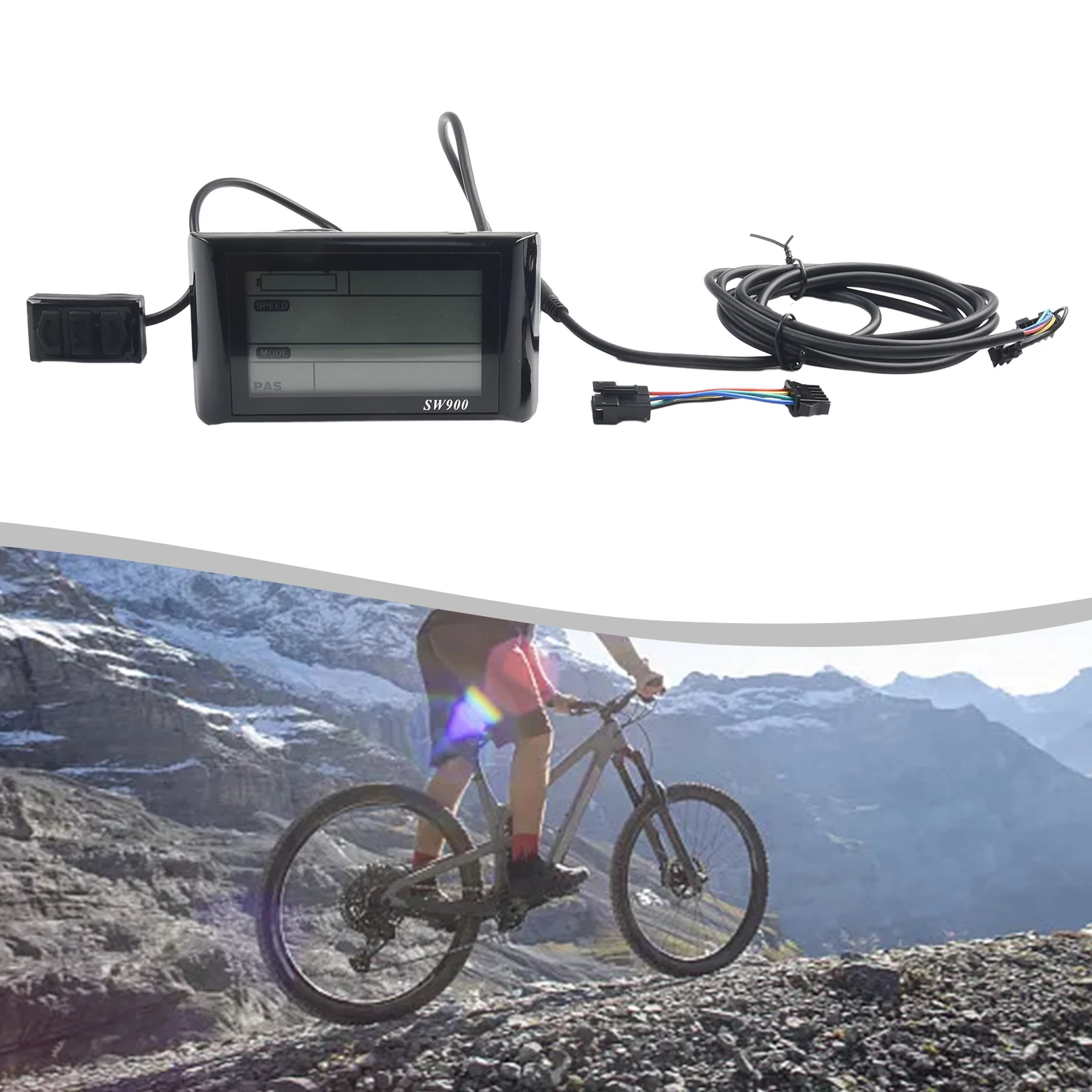 

Новый Прочный практичный ЖК-дисплей S900 24/36/48 в АБС-пластик для электровелосипеда, замена вилки фотометра