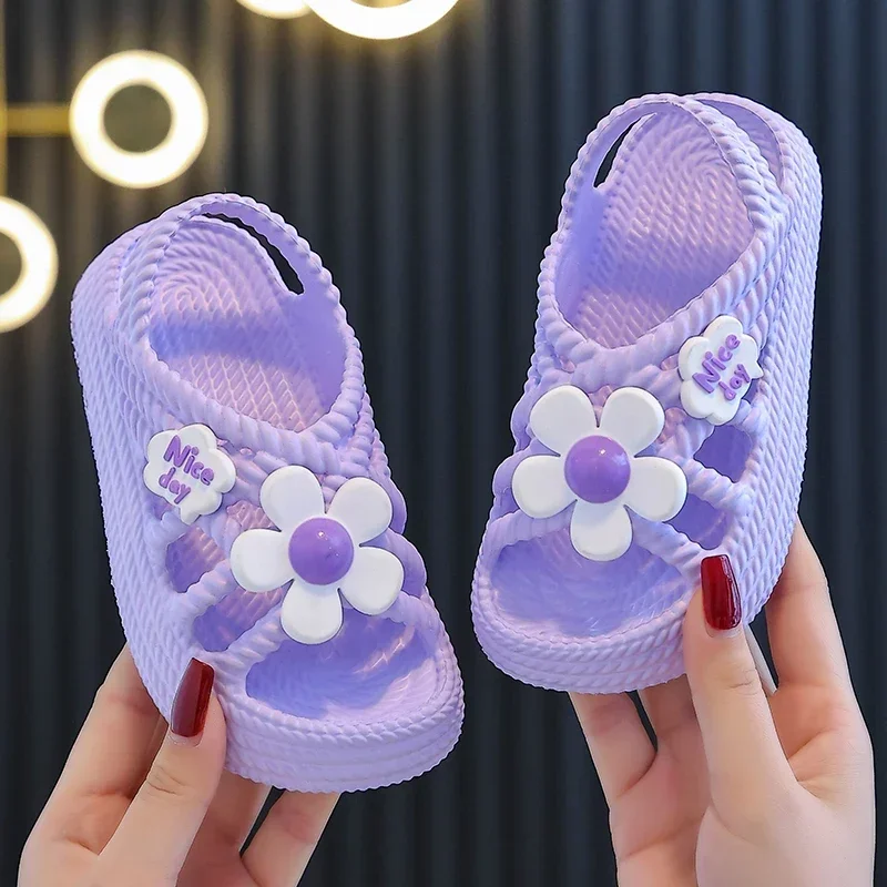 Kids Flower Beach Slippers 6