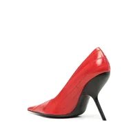 Brand Fashion Show Silvery 9cm High Heel Spring Autumn New Irregular Heels Black Red Pointed Sexy Women's Single Shoes Size 43 - Image 4