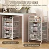 Rolling Makeup Cart Organizer with 4 Drawers, Floor Skincare Organizers with Wheels, Cosmetics Display Cases, 2
