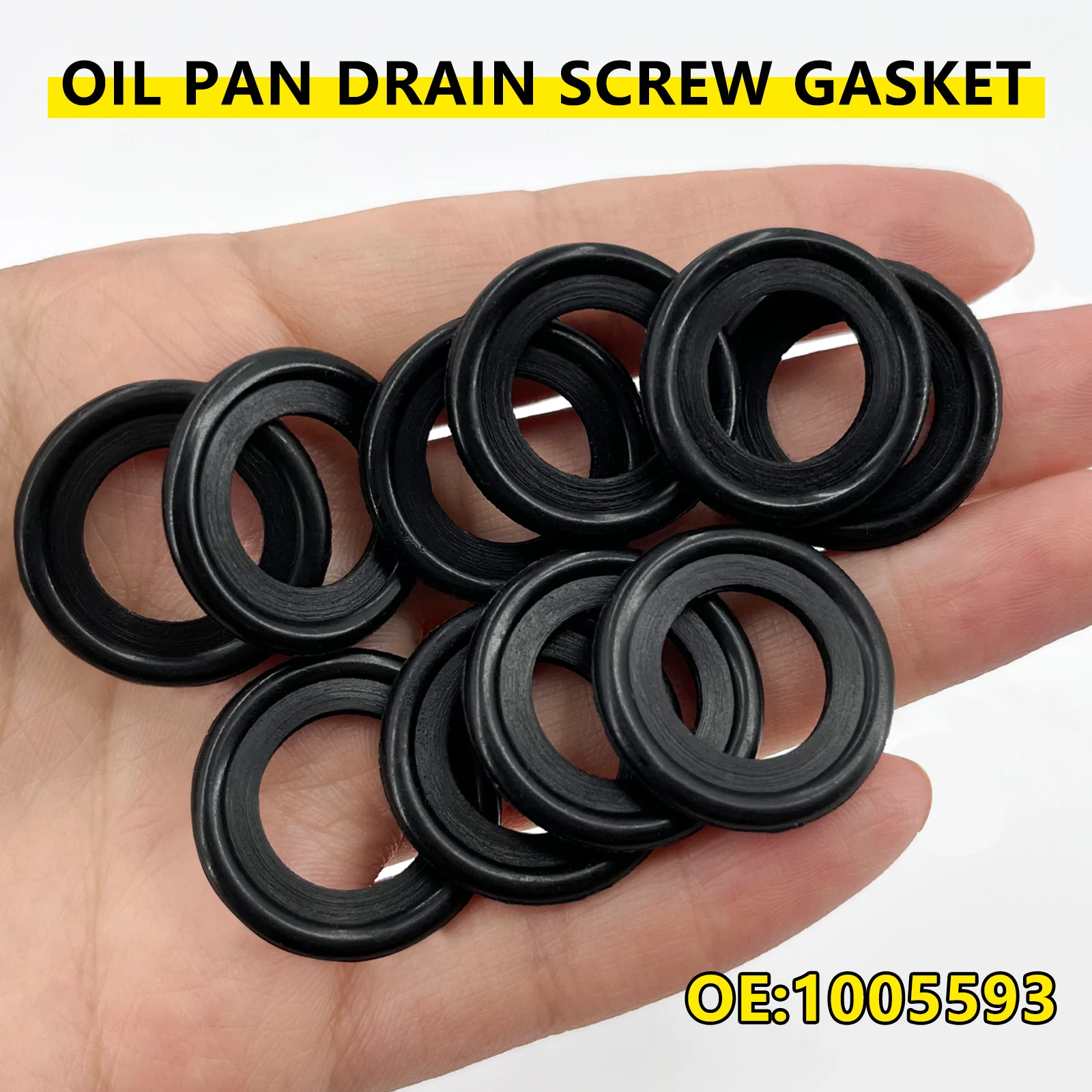 Oil Drain Plug Gaskets For Ford Fiesta Mondeo Transit Focus C-Max Mazda Volvo 10PCS
