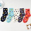 3/5Pair Women Cat Pattern Crew Funny Cartoon Socks Lot Personalized Cartoon Comfortable Mid-calf Comfortable Sports LowTop Socks 1