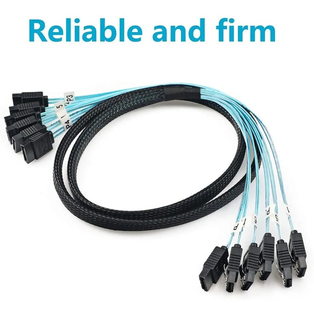 4/6Pcs/Set 6Gbps 7Pin SATA SAS 데이터 케이블 SATA-SATA HDD 연결 코드 서버 마이닝 장비용 하드 디스크 드라이브 장비