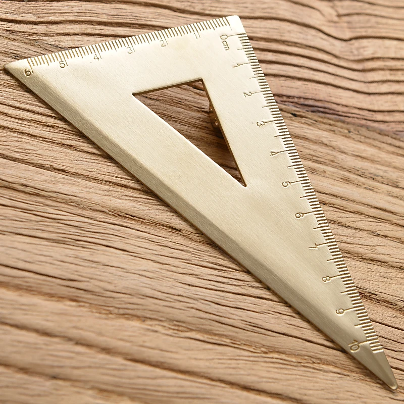 Vintage Brass Measuring Tool Set - Stylish Rulers & Protractor