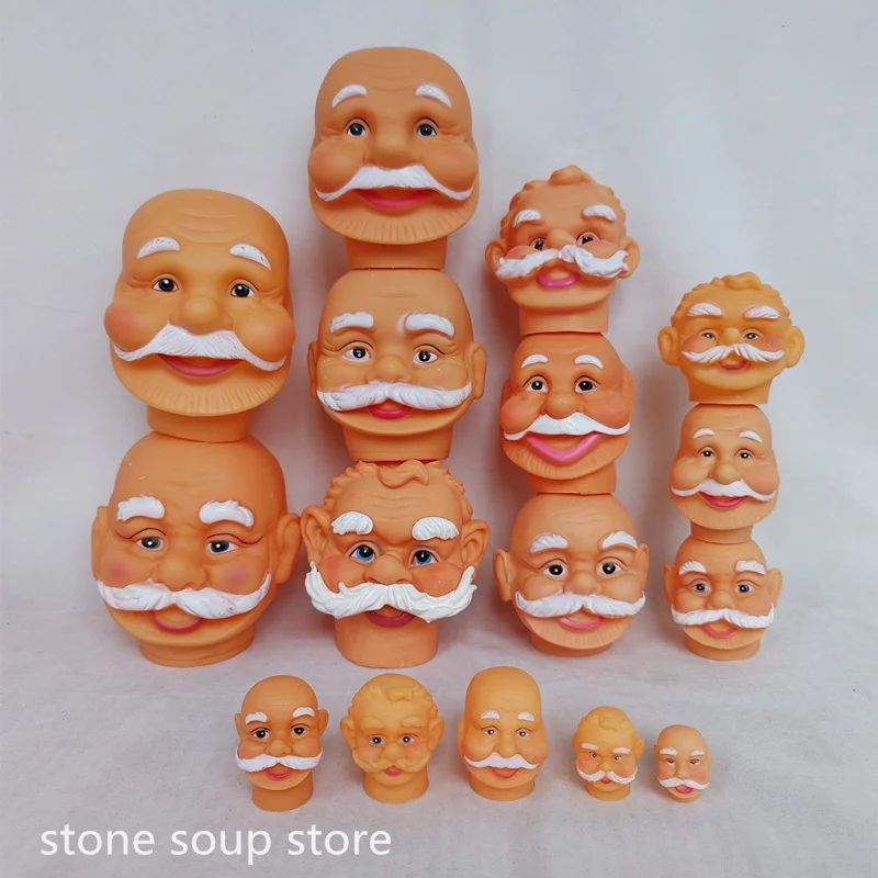 3D Vinyl Santa Claus Head Christmas Decorations 1pc
