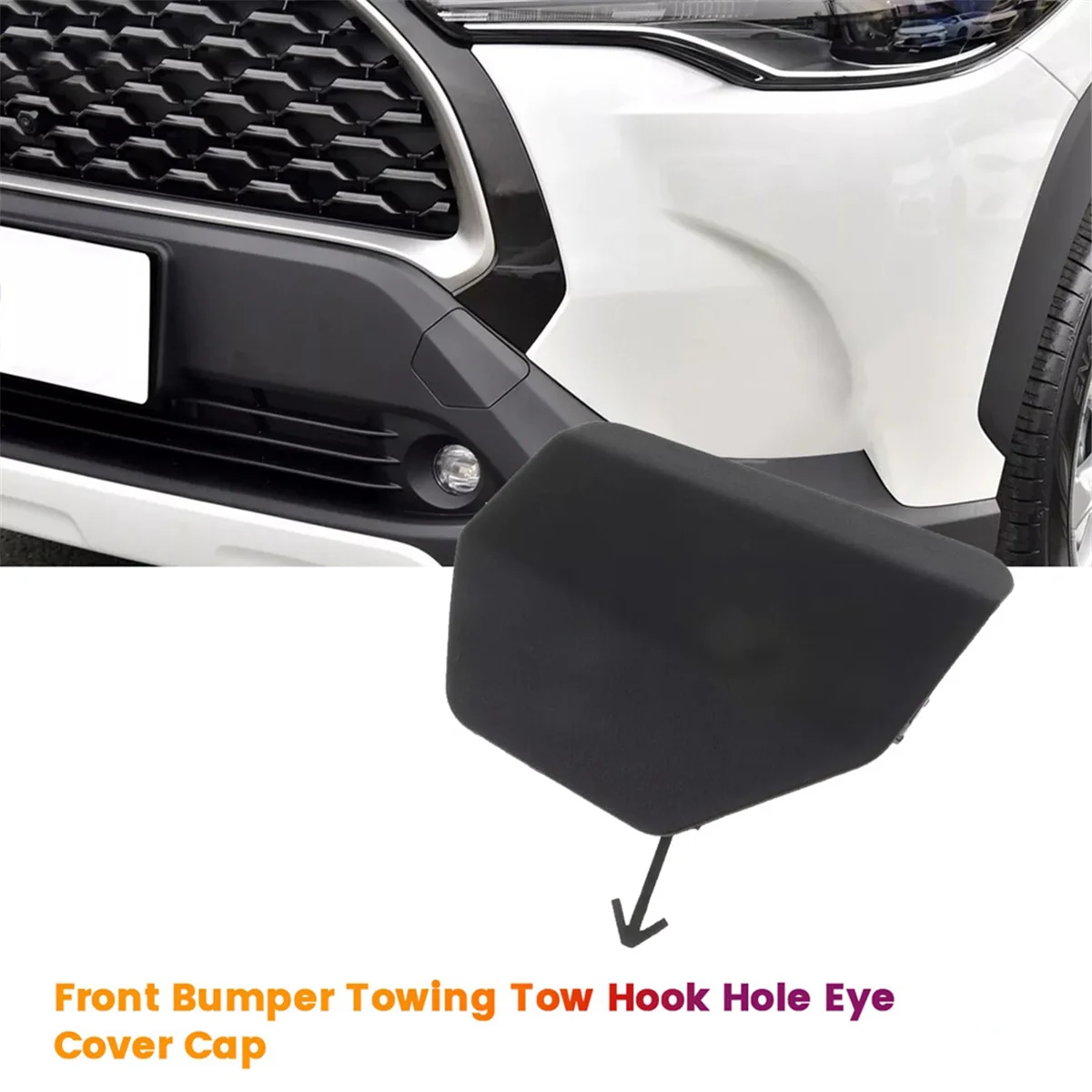 Car Front Bumper Towing Eye Hook Cover Trim 53128-0A040 for Toyota Corolla Cross-LHD 53128-0A060 531280A050