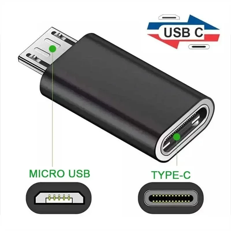 Micro USB Male To Type C Female Converter Adapter Connector for Samsung Huawei Phone Tablet