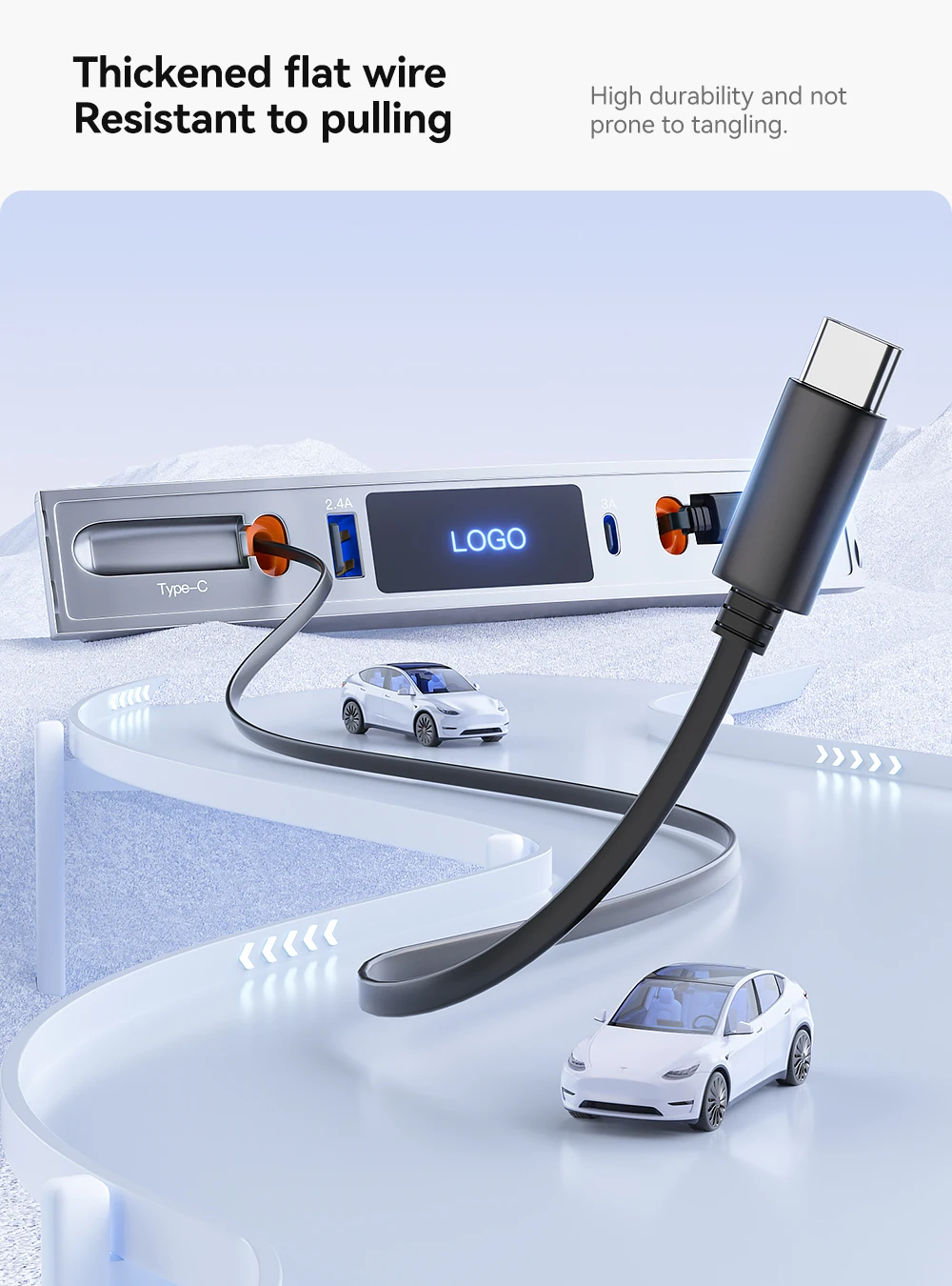 For Tesla Model 3 Y 2023 27W Quick Charger USB Shunt Hub Intelligent Docking Sta