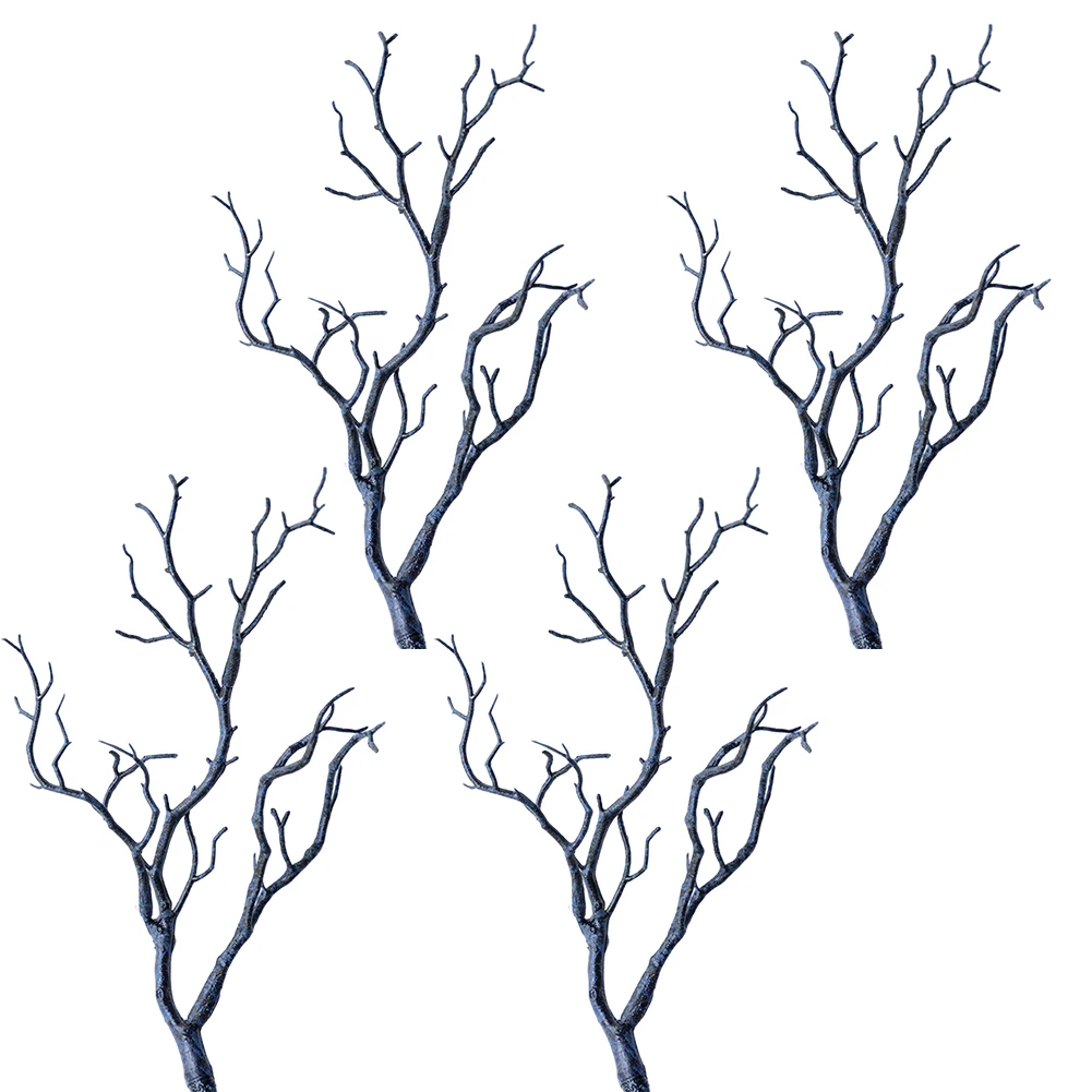 4pcs Artificial Antlers Tree Branches Plastic Stem Dried Tree Branche DIY Decora