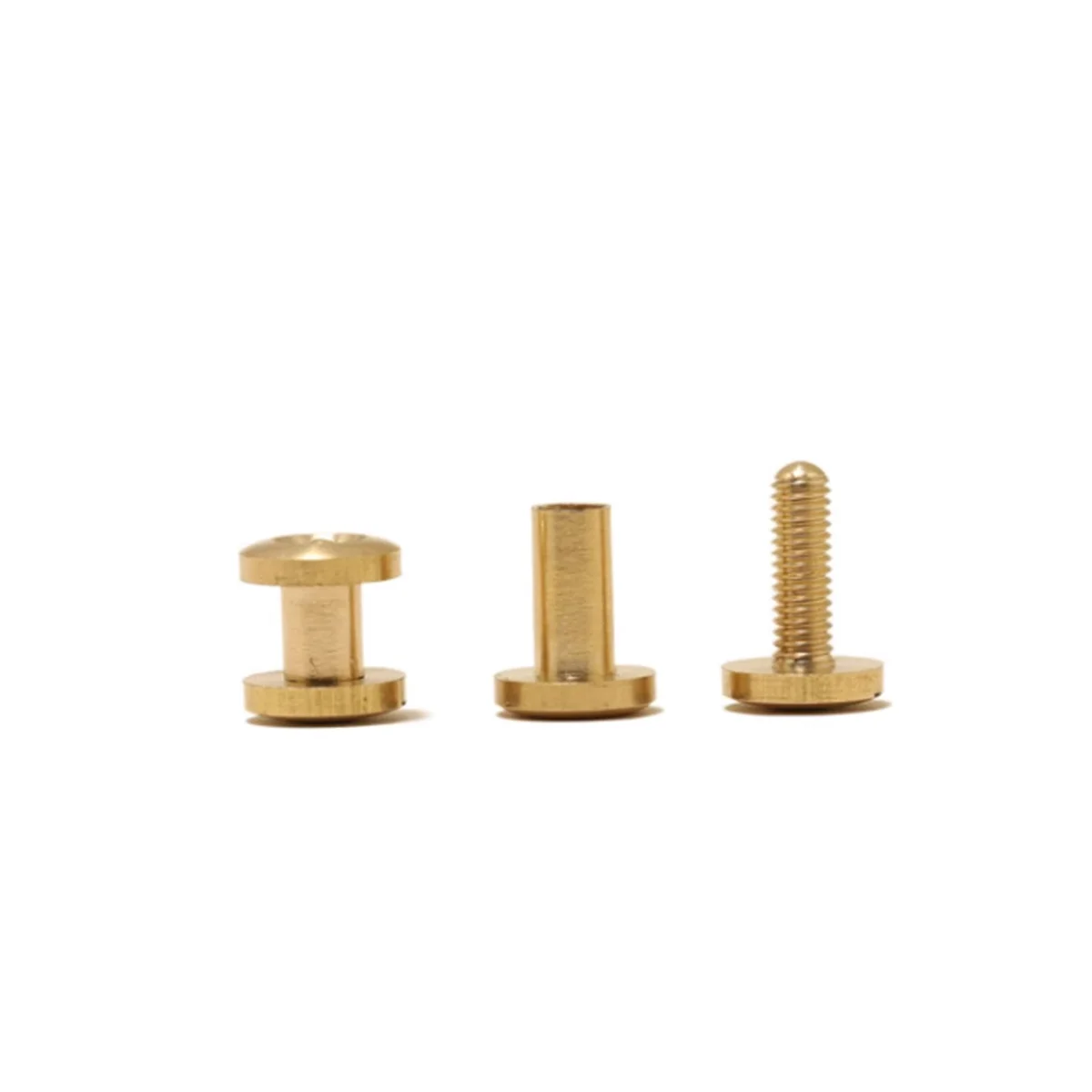 Brass Curved Fisheye Belt Rivet Screw Buckle Handmade DIY Belt Luggage Leather Goods Hardware Accessories
