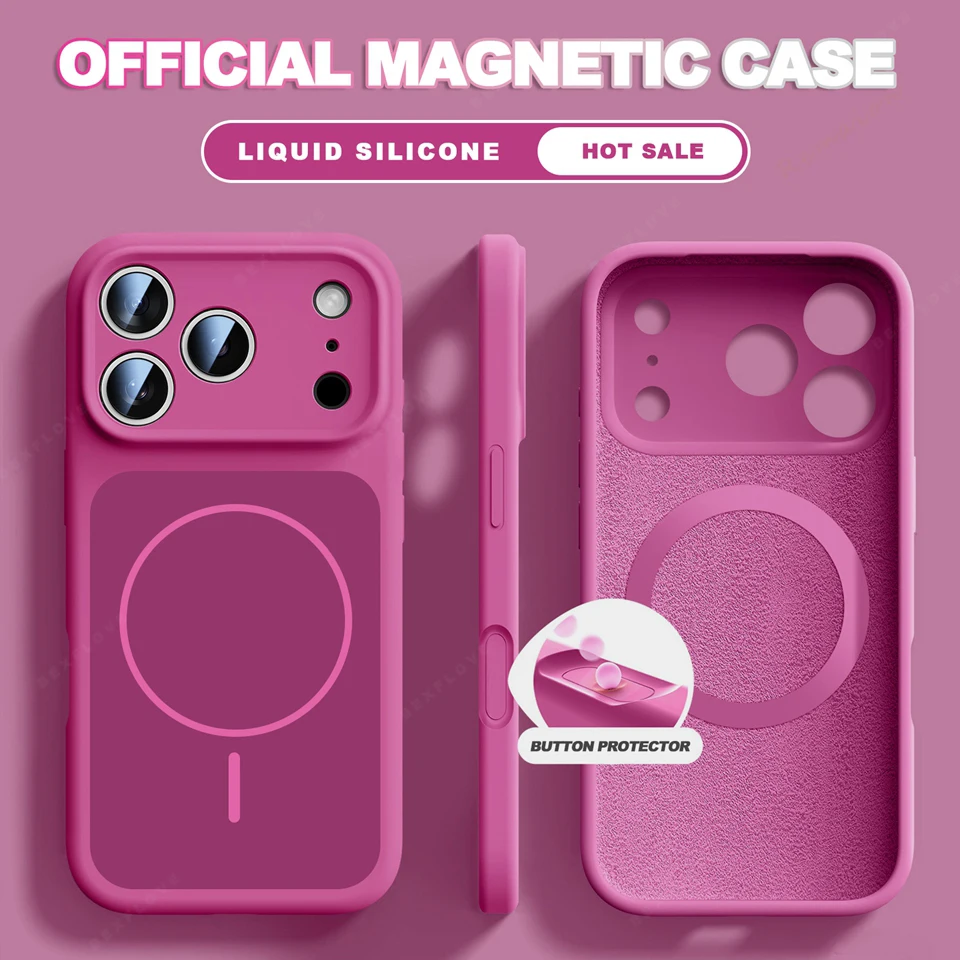 ตัวเลือกสินค้า เคสแม่เหล็กซิลิโคนเหลว iPhone 17/16/15 Pro Max พร้อม Magsafe