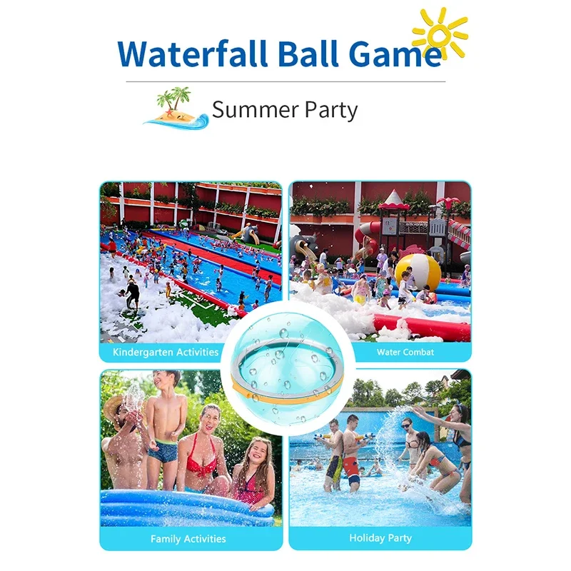 Reusable Water Bomb Splash Balls Water Balloons Absorbent Ball Pool Beach Play Toy Pool Party Favors Kids Fight Games
