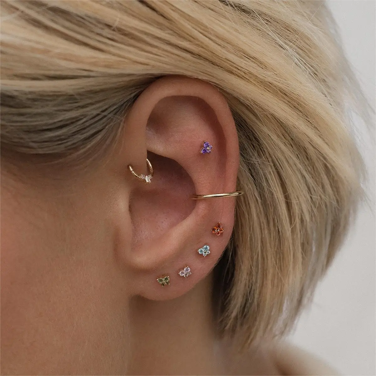 New Fashion Shinny Butterfly Studs Earring for Women Girl Copper Ear Bone Nail Daily Wear Jewelry Birthday Gifts 3