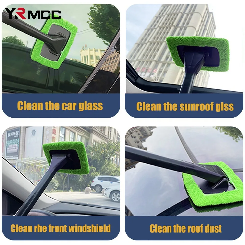 Set Pulizia Auto: Tergicristallo Telescopico In Gomma (fino A 97cm) + Spazzola Interni Morbida – Accessori Auto