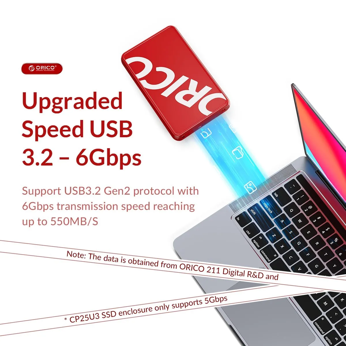 ORICO Ʈ ƮϿ  HD 2.5 ġ, CŸ, USB3.0 SSD, HDD Ŭ, 6Gbps ʰ , UASP   