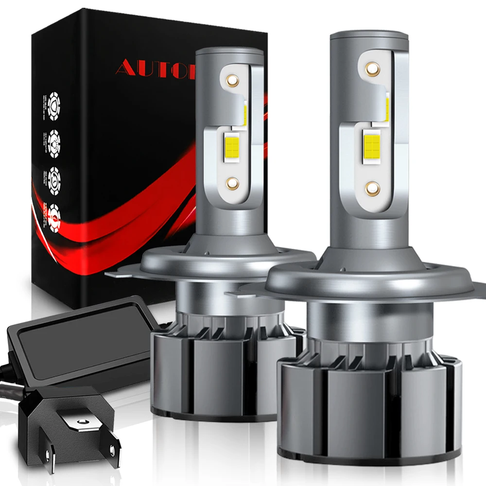 

Superior Brightness HB2 9003 H4 LED Headlight Bulbs, 12V 80W 20000LM, 6000K, Mini Design, Canbus Compatible, Hi Lo Beam