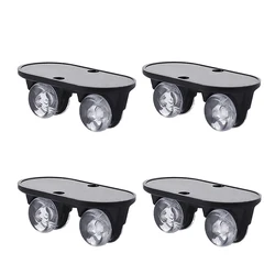 Paste Type Universal Pulley 4Pcs Kitchen Storage Box Pulley Can Self-adhesive Pulley Home No Noise No Scratches Box Accessories