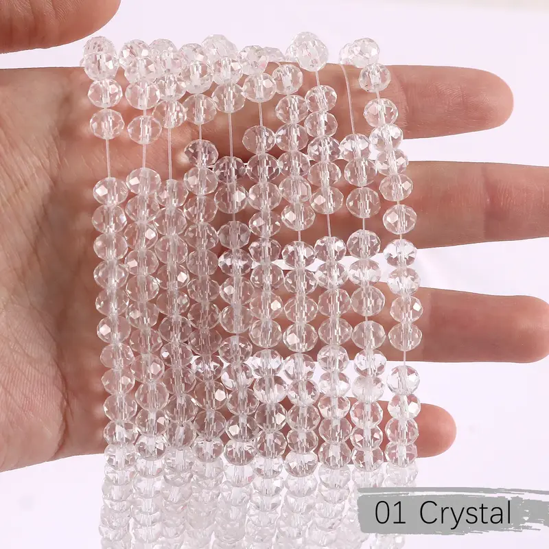 2mm 4mm 6mm 8mm Rondelle Austria Crystal Beads Faceted Glass Beads Loose Spacer Beads for DIY Bracelet Garment Making - Image 7