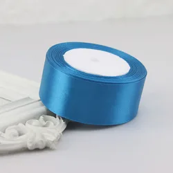 Elegant Multi - Color Satin Ribbons for Celebrations - 22 Meters (Peacock Blue)