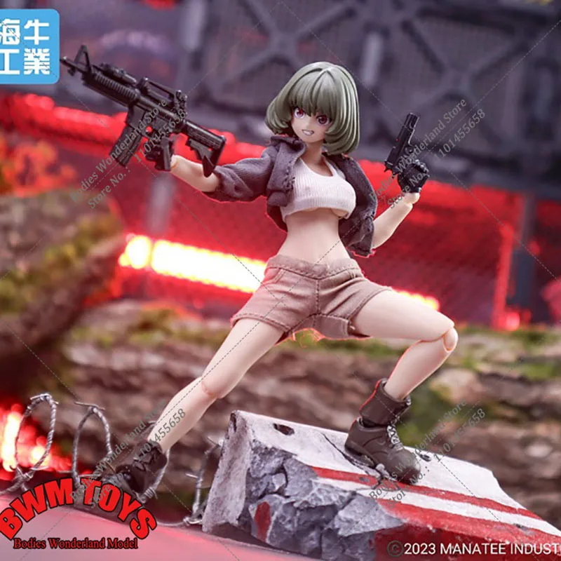 

Manatee Industry 1/12 Scale Collectible Kawaii Battle Anime Girl ELLIE 6 inch Female Solider Action Figure Model Limited Edition