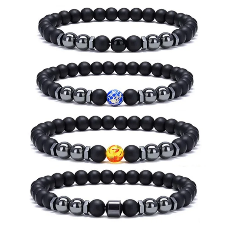 Anti-Swelling Black Obsidian Anklet Bracelet Treatment Adjustable Weight Loss Magnetic Therapy Magnet Anklet Bracelet Women Men silver anklet bracelet fashion accessories