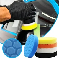 5Pcs 5inch (125mm) Polishing Pad Kit Polisher Waxing Pads Buffing Kit For Car Polisher Sponge White Blue Yellow Black Orange 2