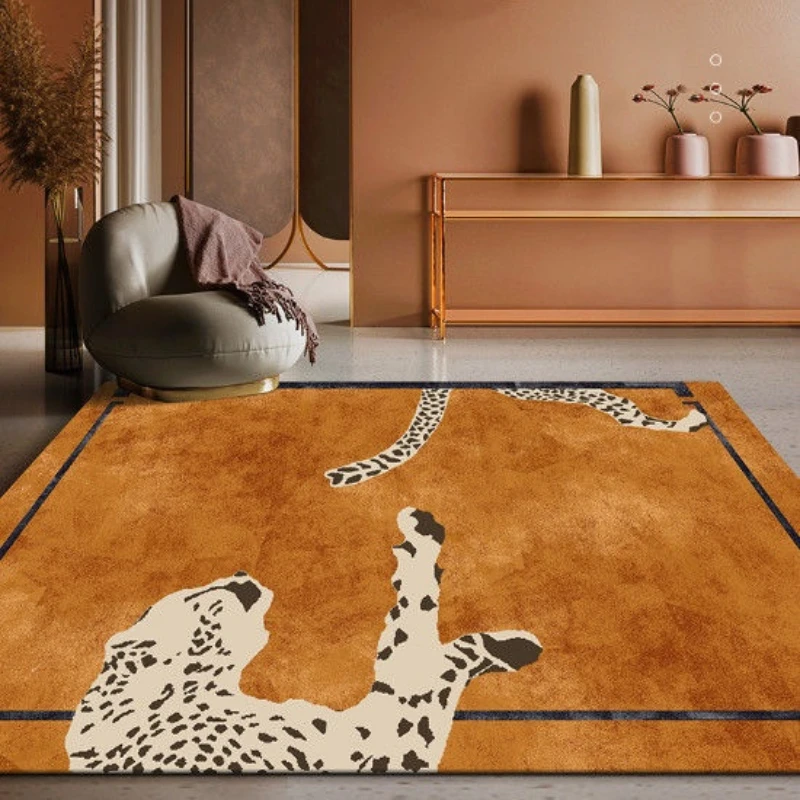 

Personality Creative Leopard Print Bedroom Bedside Carpet Light Luxury Living Room Coffee Table Rug Cloakroom Corridor Carpets