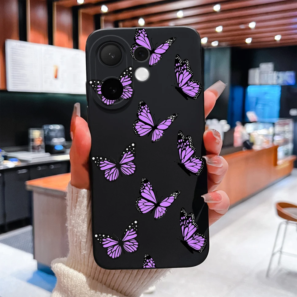 Pretty Girl Pattern Soft Silicone Protective Phone Case - Anti-Drop Back Cover