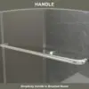 56-60" W x 70" H Semi-Frameless Sliding Shower Door, Glass Shower Door Brushed, Shower Doors can be Installed Left and Right 5