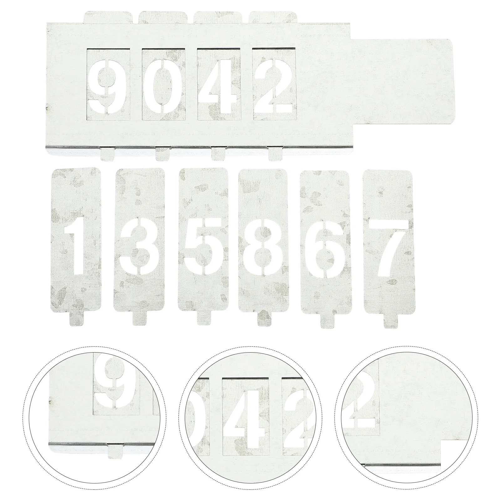 

Stencil for Numbers Large Stencils Crafts Painting Stainless Steel Hollow-out Templates No Parking Iron