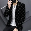 New Corduroy Suit for Men Young Slim Small Suit Formal Single West Jacket Outside Spring and Autumn Comfortable Formal Coat Men 1