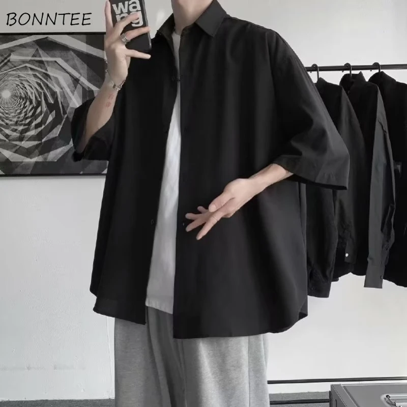 

Women Shirts Turn-down Collar Minimalist Style Streetwear Leisure Unisex All-match Korean Trendy Loose Fit Summer Popular Chic