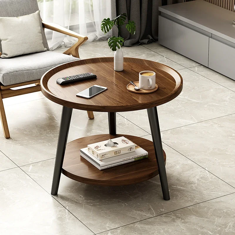 

Nordic Living Room Coffee Table Modern Design Minimalist Corner Side Table Round Tray Mesa De Centro De Sala Home Furniture