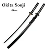 Online Game Fate Katana 104cm Okita Souji Cosplay Toy Sword Black White Blade 1:1 Original Pattern 1
