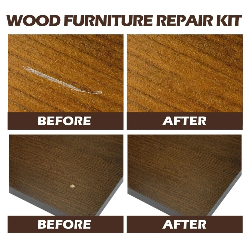 Wood Furniture Repair Kits Wood Fillers Furniture Maintenance Supplies for Repair Scratch, Cracks, Discoloration