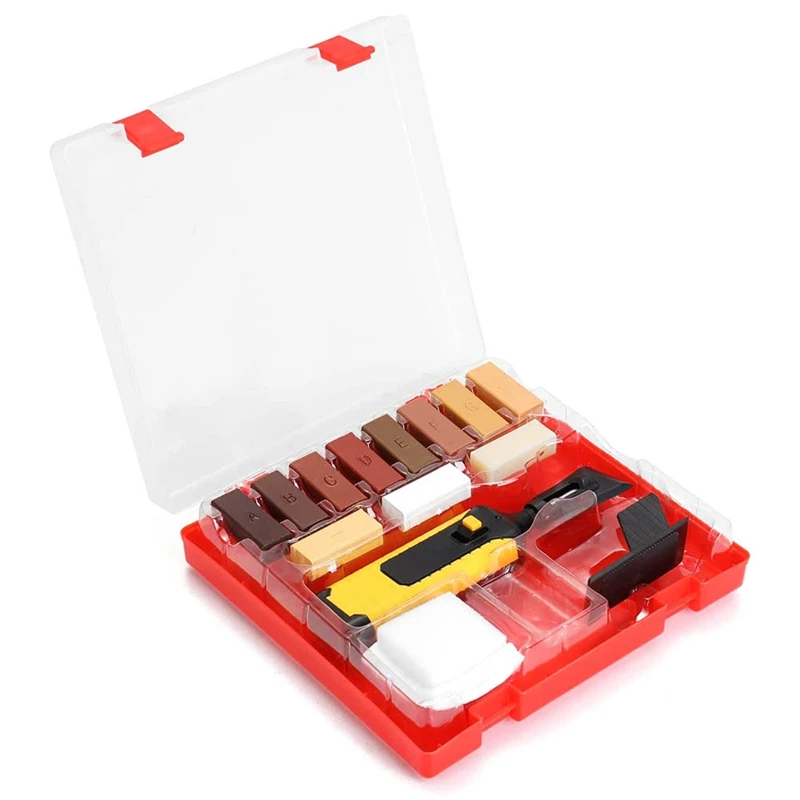 A55K-Wood Floor Furniture Scratch Repair Kit , Laminate Repairing Kit With Melting Tool For Cracked Stone Crack Chip