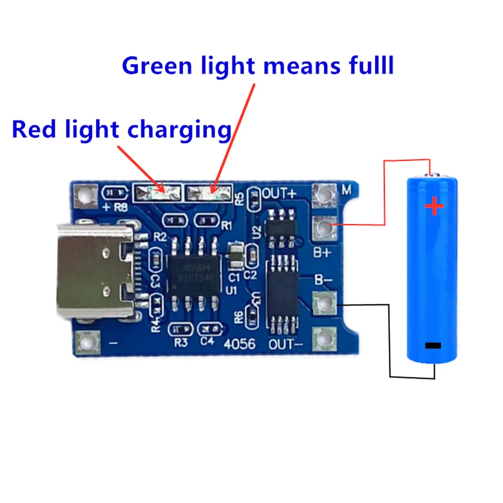 마이크로 USB 5V 1A 18650 TP4056 리튬 배터리 충전기 모듈 충전 보드, 보호 이중 기능 1A 리튬 이온, 5 개