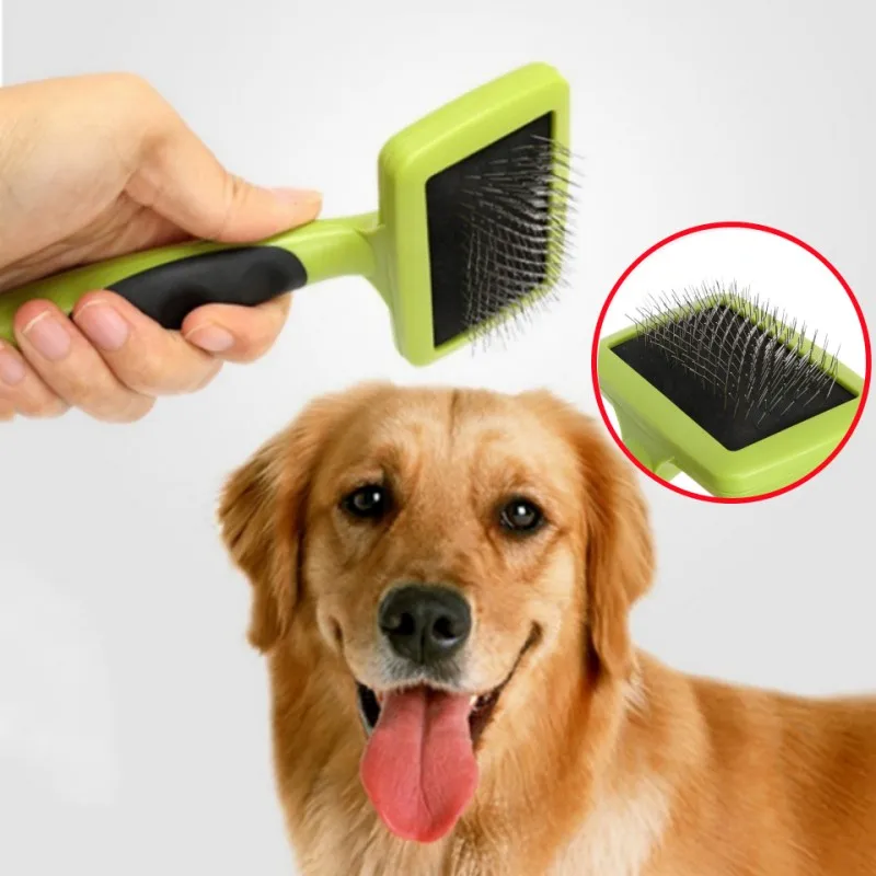 

Dog Brush Pet Hair Remover Massage Cat Comb Pet Grooming Dog Hair Brush Stainless Steel Comb Dogs Hair Knot Opening Pet Products