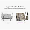 2-Seat Deluxe Outdoor Patio Porch Swing with Weather Resistant Steel Frame, Adjustable Tilt Canopy 5