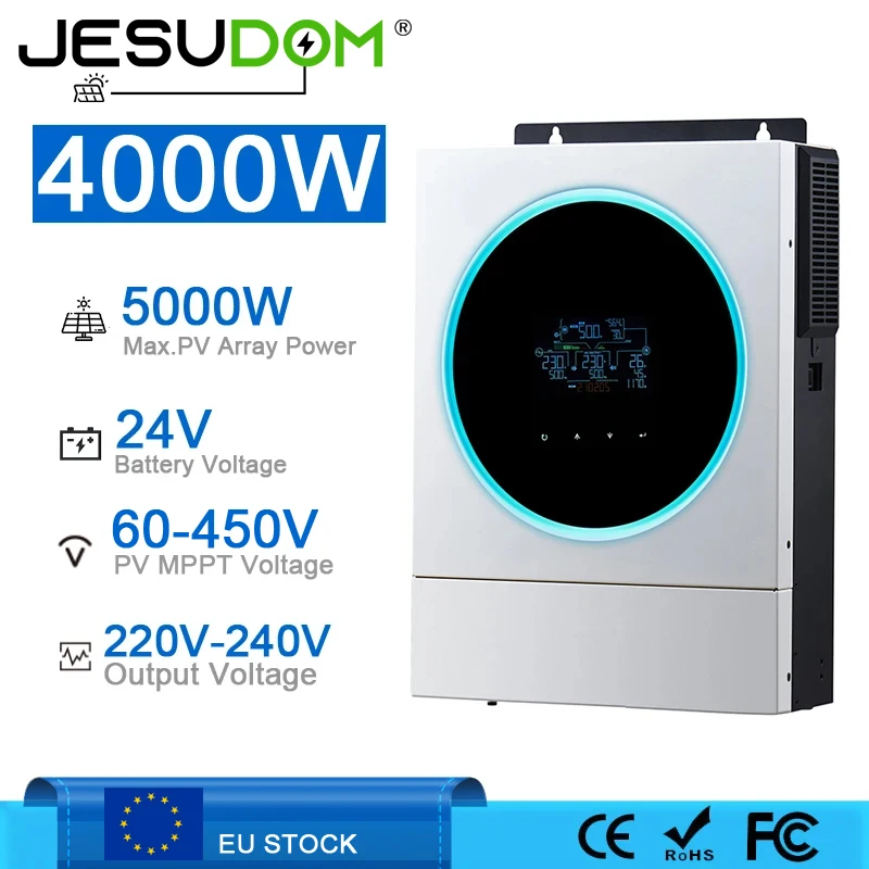 Onduleur solaire hybride 4.2 kW/24 V – Batterie de stockage d'énergie QuantEnergo LiFePO4